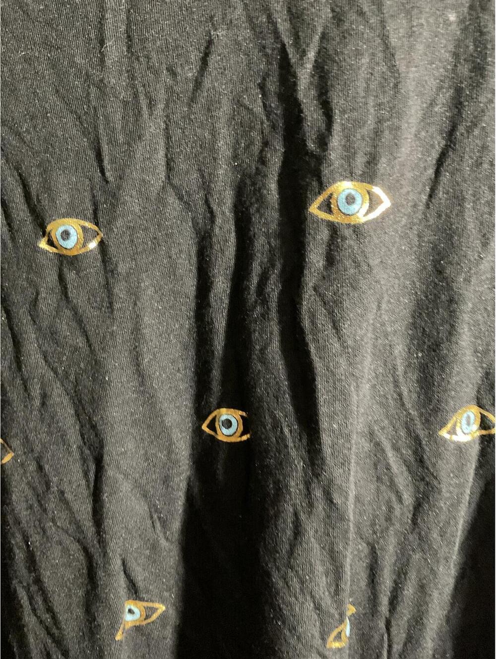 CHRLDR Black T-Shirt with Novelty Eye Print Pattern XL - Picture 5 of 6
